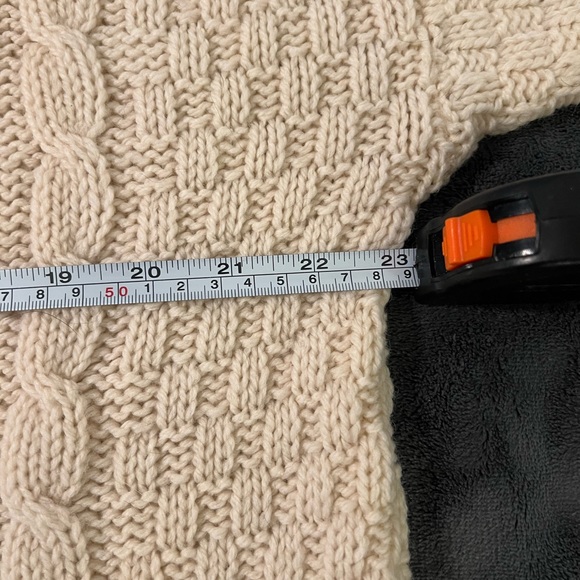 Never Worn Aran Crafts Merino Wool Sweater - Subtle Beauty in Beige/Ivory - Picture 14 of 16